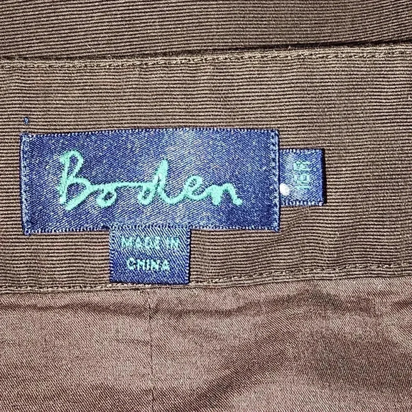 Boden A Line Aztec Sea Shell Chocolate Brown Knee Length Skirt SZ 16 - Picture 9 of 10